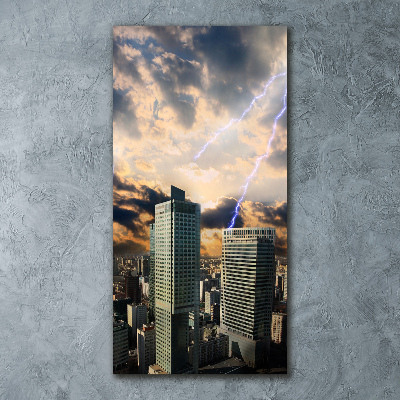Staand plexiglas foto Storm boven Warschau