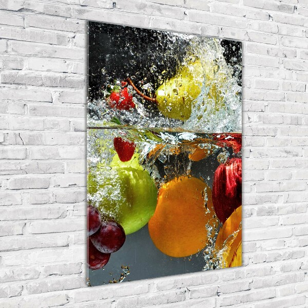 Staand foto in plexiglas Fruit onder water