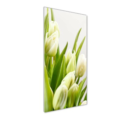 Staand foto op plexiglas Witte tulpen