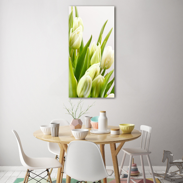 Staand foto op plexiglas Witte tulpen