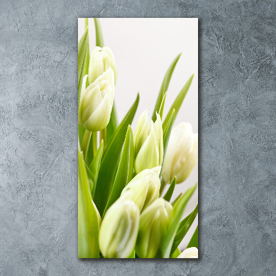 Staand foto op plexiglas Witte tulpen
