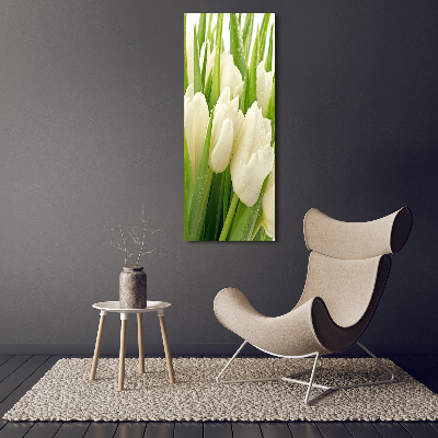 Staand foto op plexiglas Witte tulpen