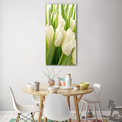 Staand foto op plexiglas Witte tulpen