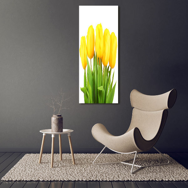 Staand foto plexiglas Gele tulpen