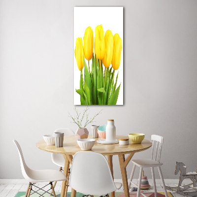 Staand foto plexiglas Gele tulpen