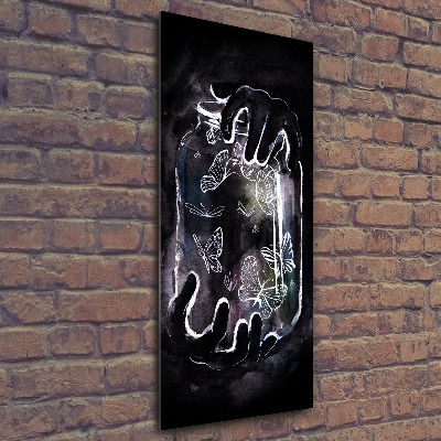 Staand foto op plexiglas Vlinders in een pot