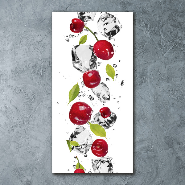 Staand foto in plexiglas Kersen en water