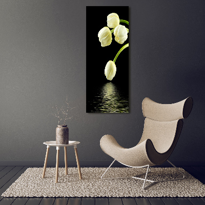 Staand foto plexiglas Witte tulpen