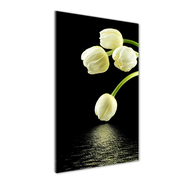 Staand foto plexiglas Witte tulpen