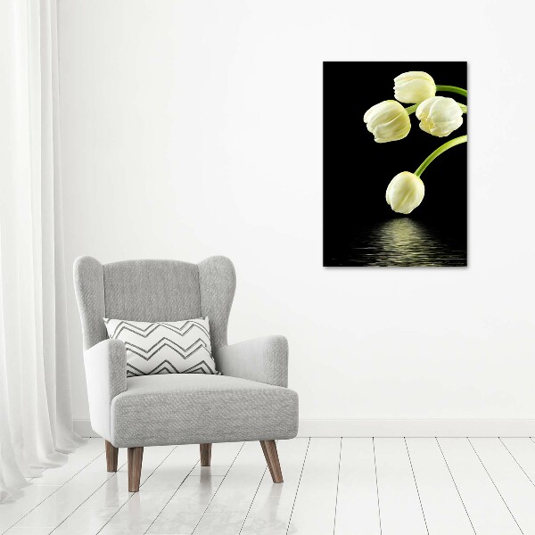 Staand foto plexiglas Witte tulpen