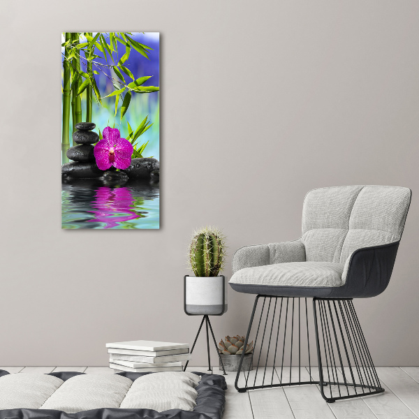 Staand foto op plexiglas Orchidee en bamboe