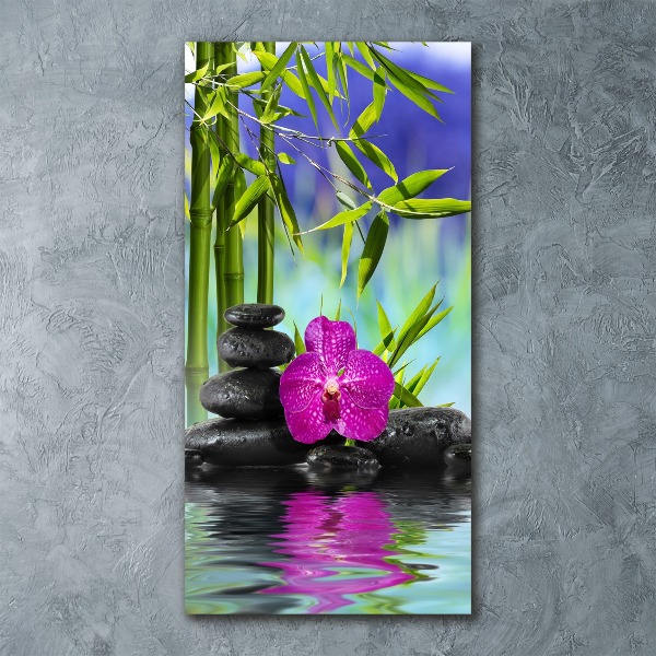 Staand foto op plexiglas Orchidee en bamboe