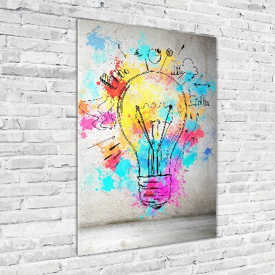 Staand plexiglas foto Kleurrijke gloeilamp