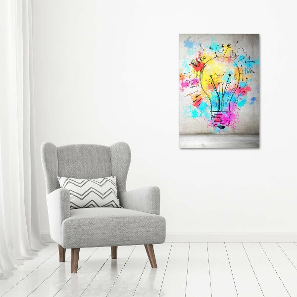 Staand plexiglas foto Kleurrijke gloeilamp