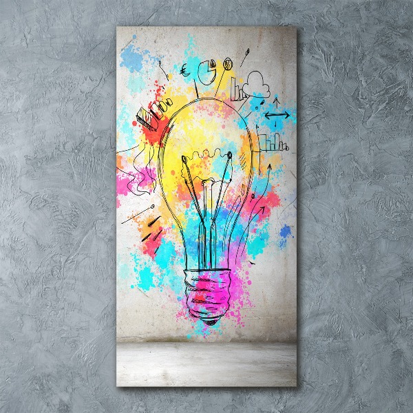 Staand plexiglas foto Kleurrijke gloeilamp