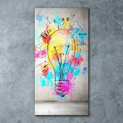 Staand plexiglas foto Kleurrijke gloeilamp