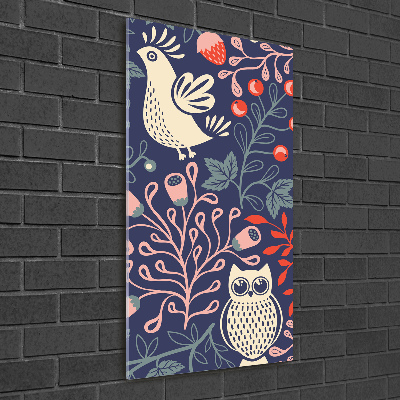 Staand plexiglas foto Haan hen uil