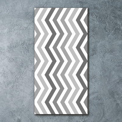 Staand plexiglas foto Grijze zigzaglijnen