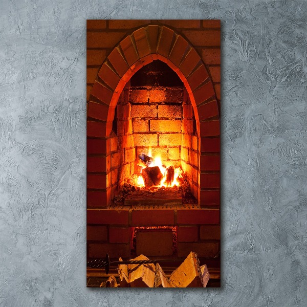 Staand plexiglas foto Vuur in de open haard