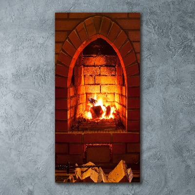 Staand plexiglas foto Vuur in de open haard