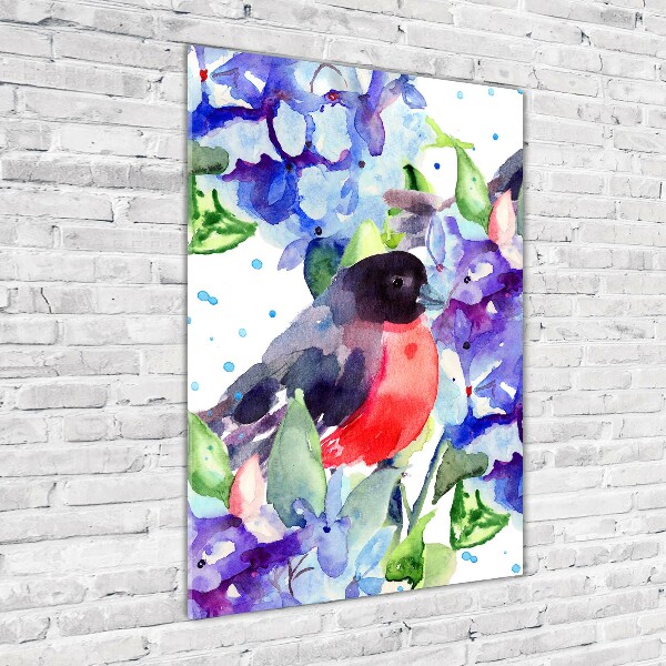 Staand foto plexiglas Vogels en bloemen
