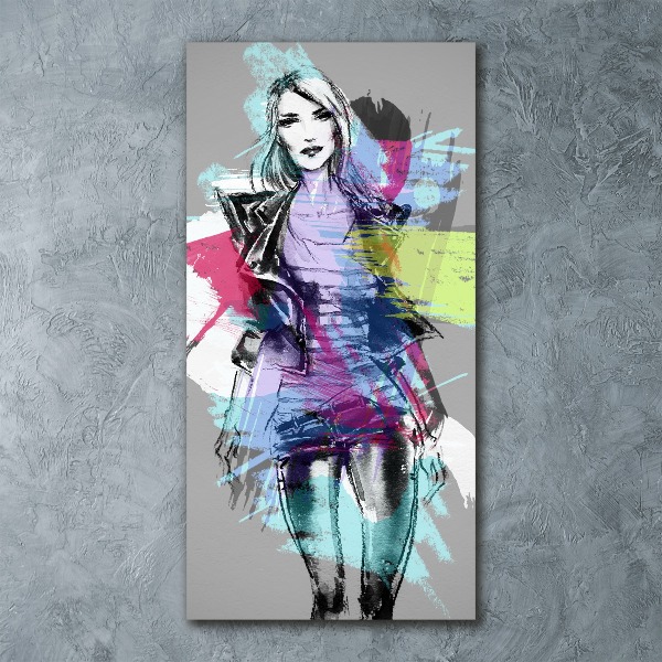 Staand plexiglas foto Abstracte vrouw