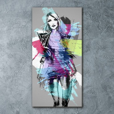 Staand plexiglas foto Abstracte vrouw