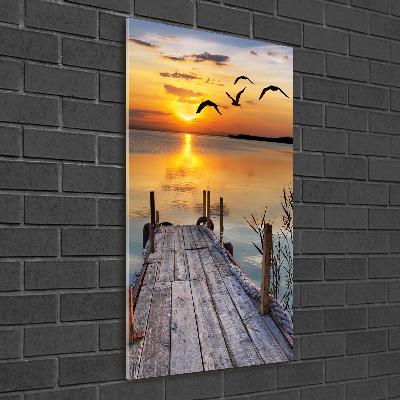 Staand foto plexiglas Houten steiger