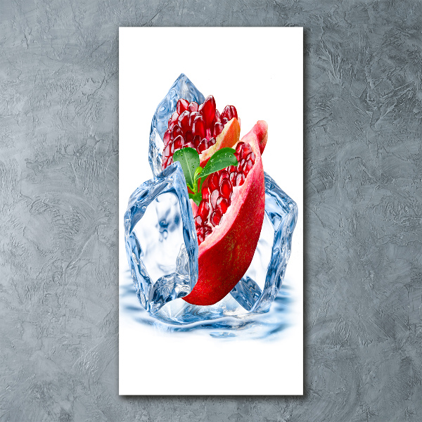 Staand foto plexiglas Granaatappel en ijs