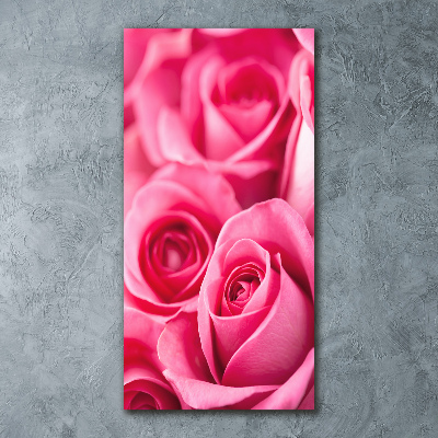Staand foto plexiglas Roze rozen