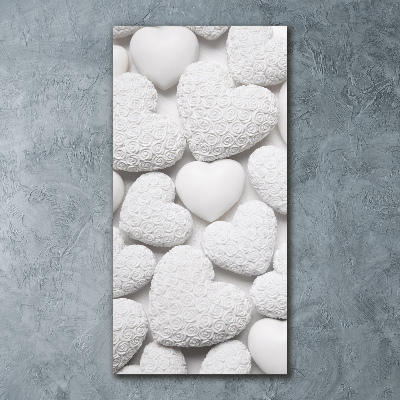 Staand foto plexiglas Witte hartachtergrond