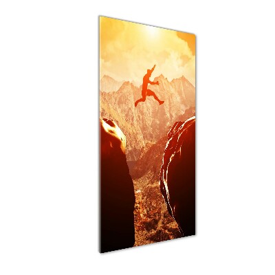 Staand foto op plexiglas Spring over de afgrond