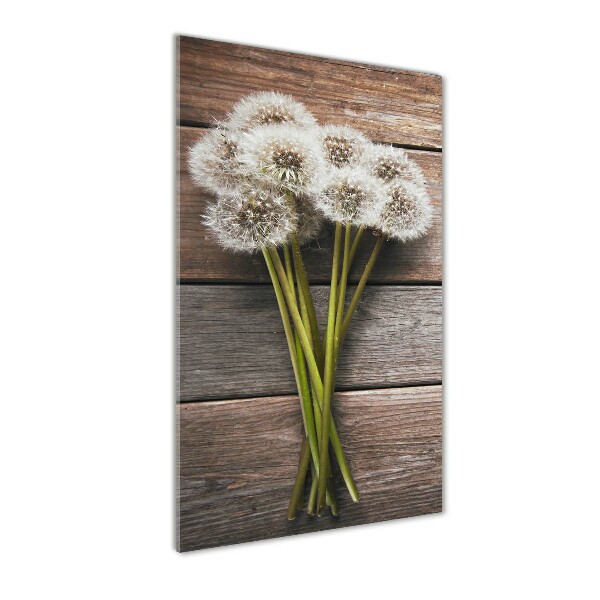 Staand foto op plexiglas Een boeket paardenbloemen