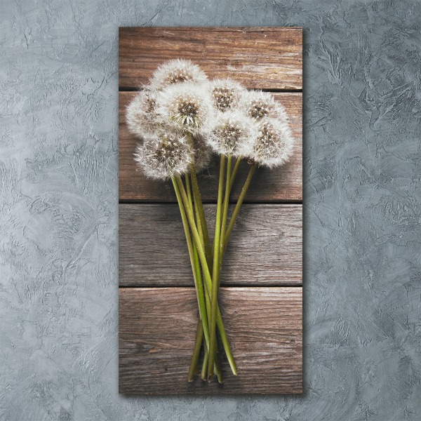 Staand foto op plexiglas Een boeket paardenbloemen