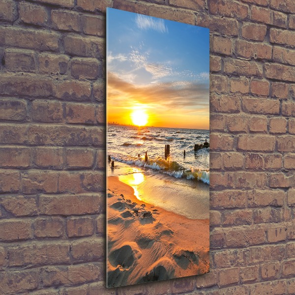 Staand foto op plexiglas Zonsondergang aan zee