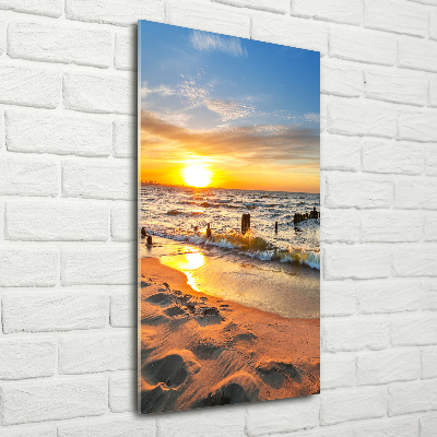 Staand foto op plexiglas Zonsondergang aan zee