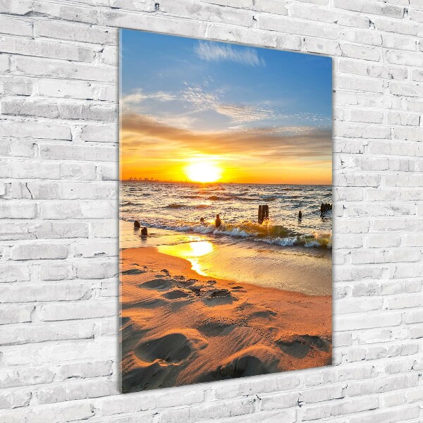 Staand foto op plexiglas Zonsondergang aan zee
