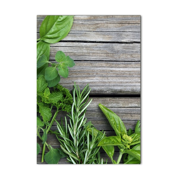 Staand foto plexiglas Kruiden op hout