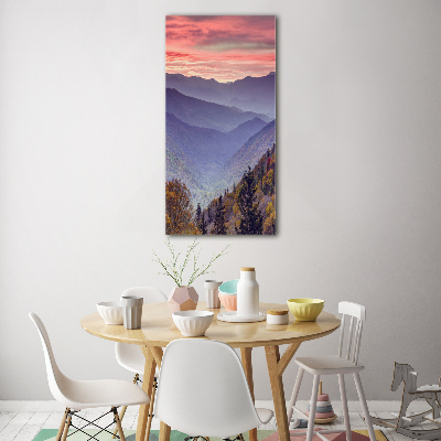 Staand foto in plexiglas Mist boven de bergen