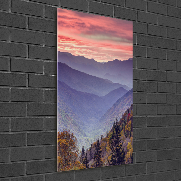 Staand foto in plexiglas Mist boven de bergen