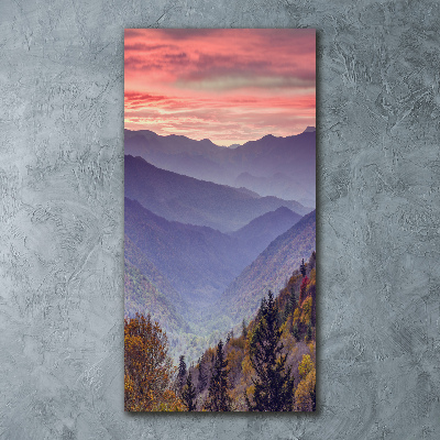 Staand foto in plexiglas Mist boven de bergen