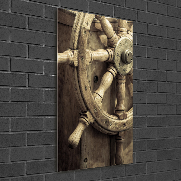 Staand foto in plexiglas Het roer van een jacht