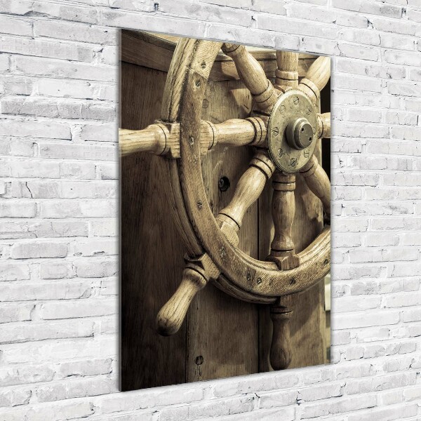 Staand foto in plexiglas Het roer van een jacht