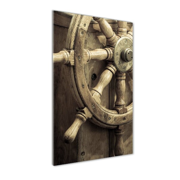 Staand foto in plexiglas Het roer van een jacht