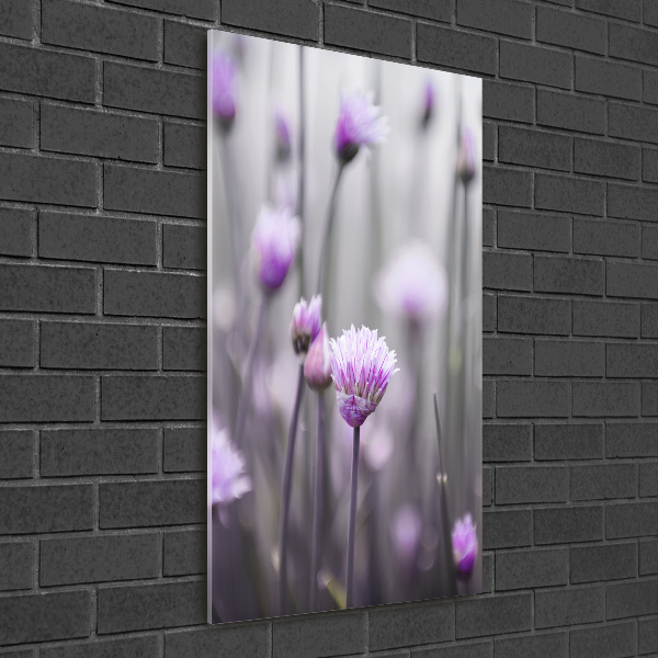Staand plexiglas foto Bieslookbloemen