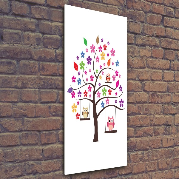 Staand plexiglas foto Uilen op schommels