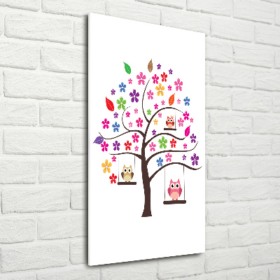 Staand plexiglas foto Uilen op schommels