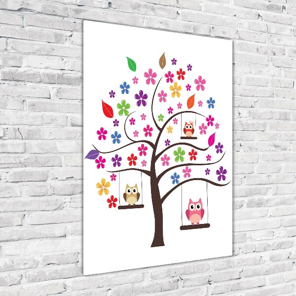 Staand plexiglas foto Uilen op schommels