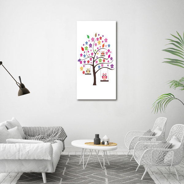 Staand plexiglas foto Uilen op schommels