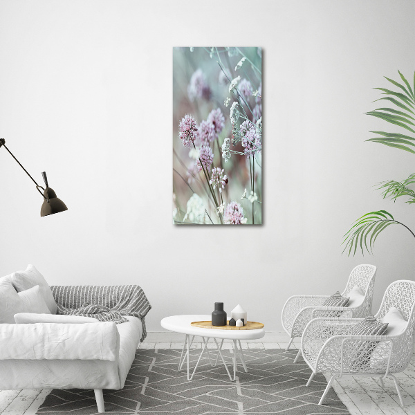 Staand foto in plexiglas Knoflookbloemen